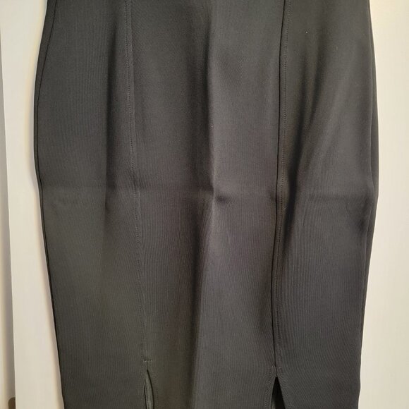 St. John knit suit, open front w black pencil skirt - Picture 4 of 4